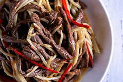 嫩薑牛肉好吃秘訣-中華料理