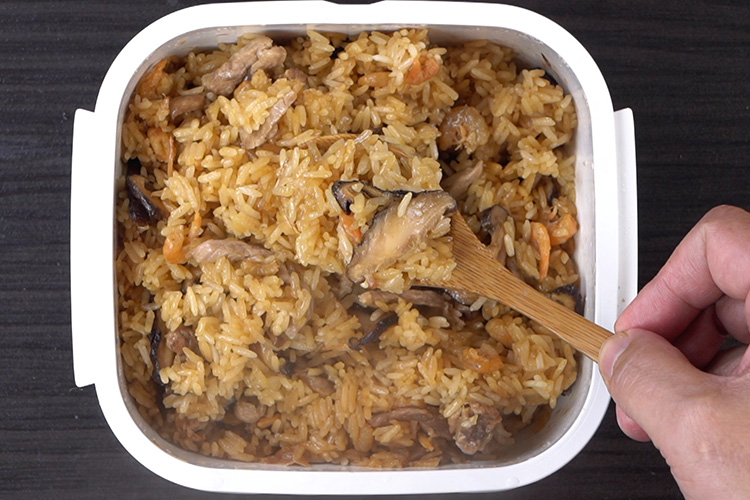 微波盒做油飯