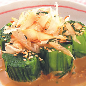 麻醬菠菜卷