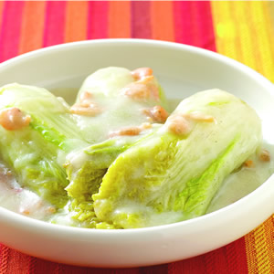 豆漿燴菜心