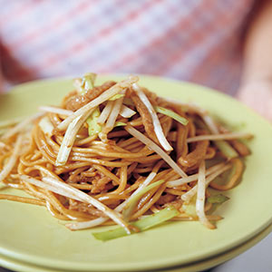 新加坡蝦醬肉絲炒麵