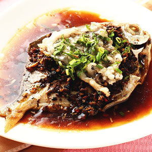 豆豉蒸鯧魚