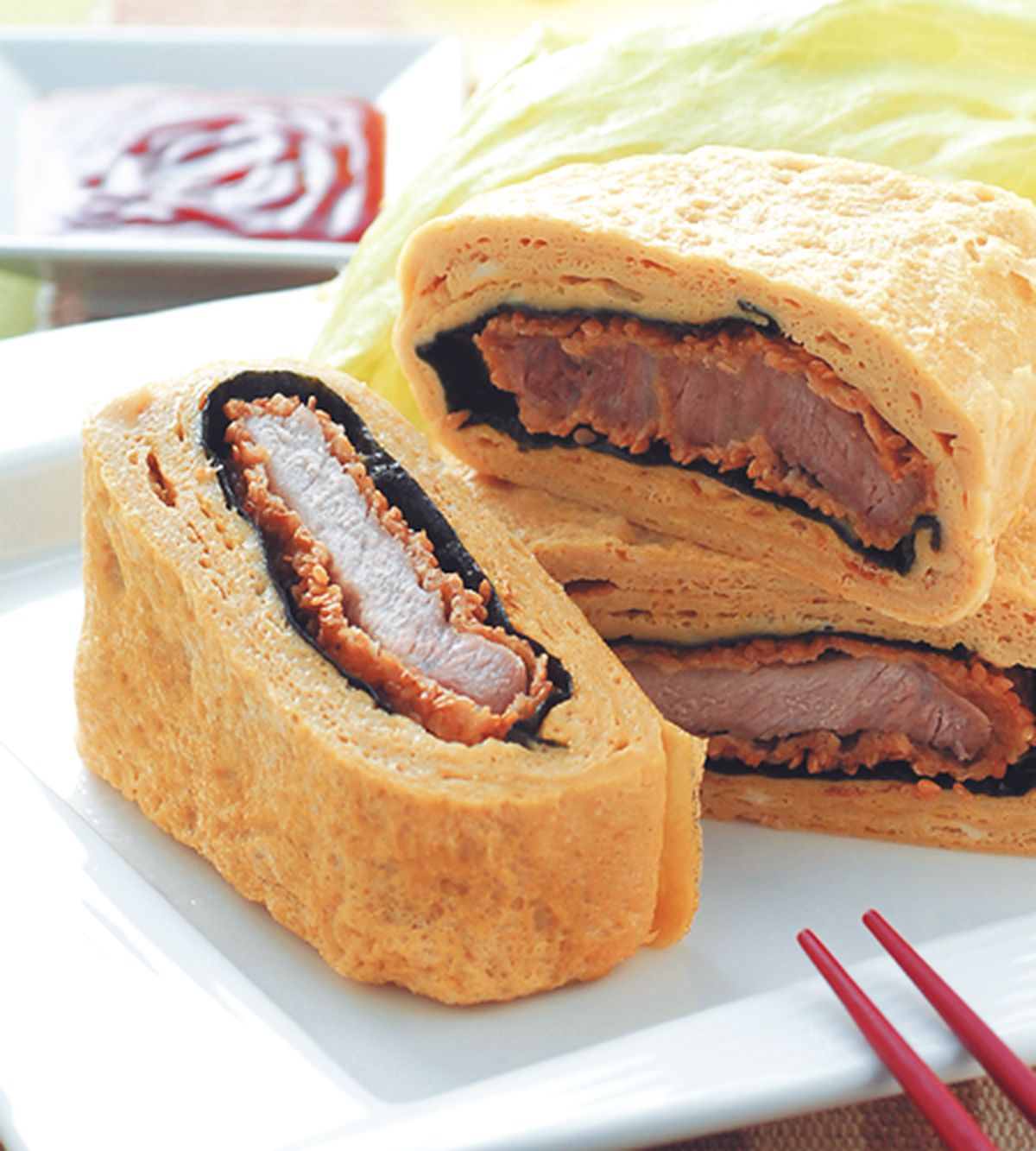 食譜:豬排厚蛋燒
