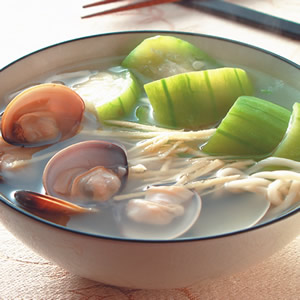 絲瓜蚌麵