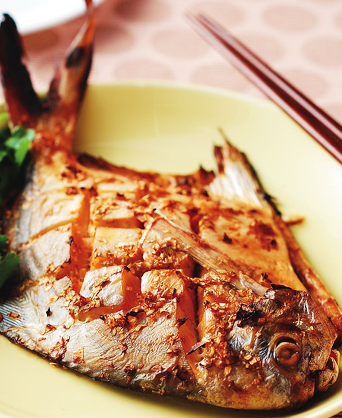 食譜:蔥烤白鯧魚