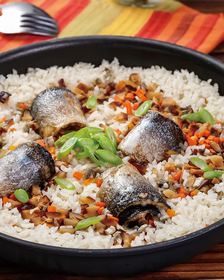 食譜:秋刀魚燉飯