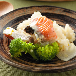 奶油鮭魚燉飯