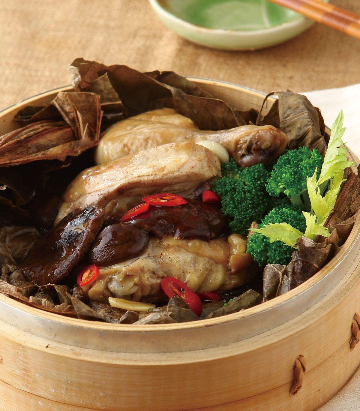 食譜:荷葉清蒸甘甜雞