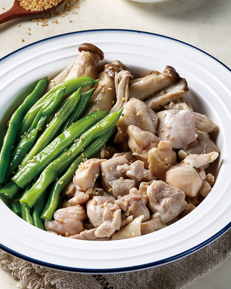 食譜:蕈菇雞肉蒸