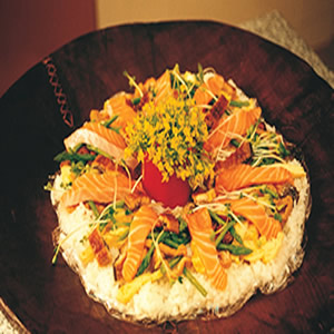 生鮭花散壽司