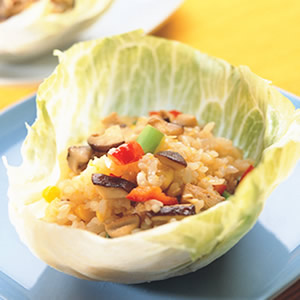 生菜香菇包飯