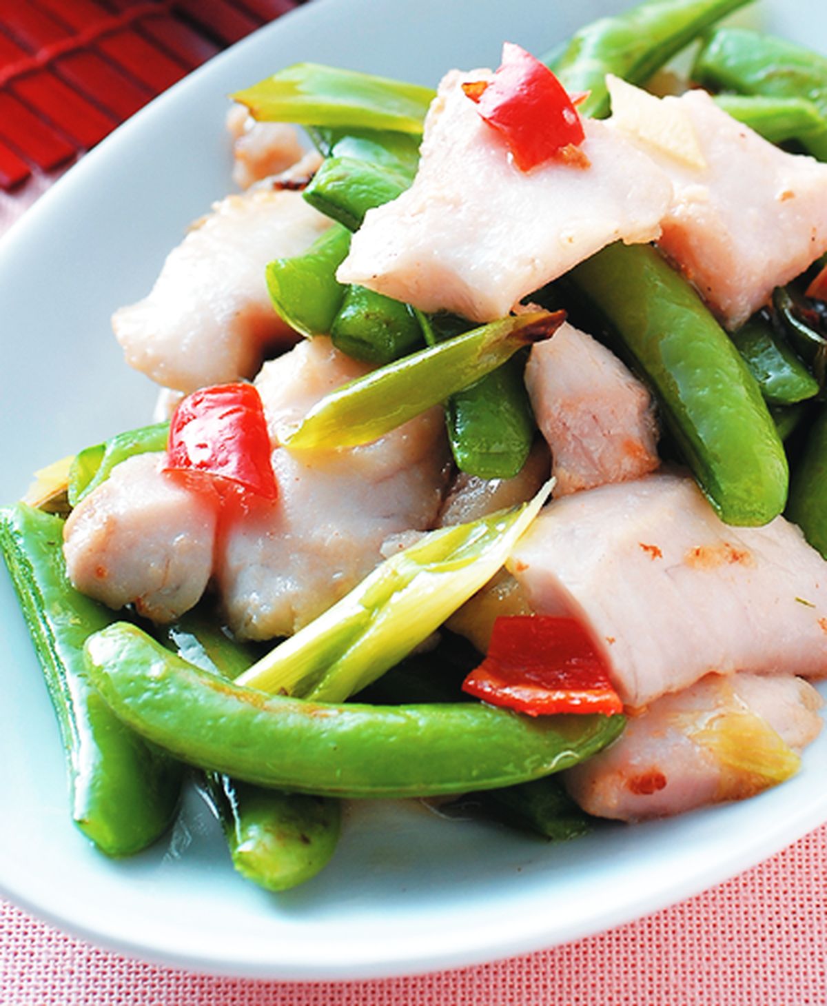 食譜:甜豆炒魚片