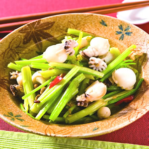 芹菜炒花枝