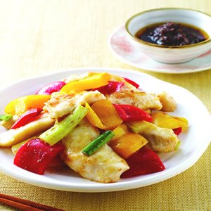 彩椒魚片 